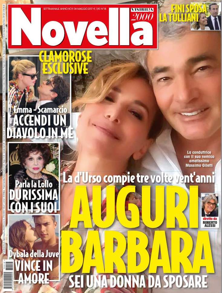 La copertina di Novella2000 in edicola dal 27 aprile 2017