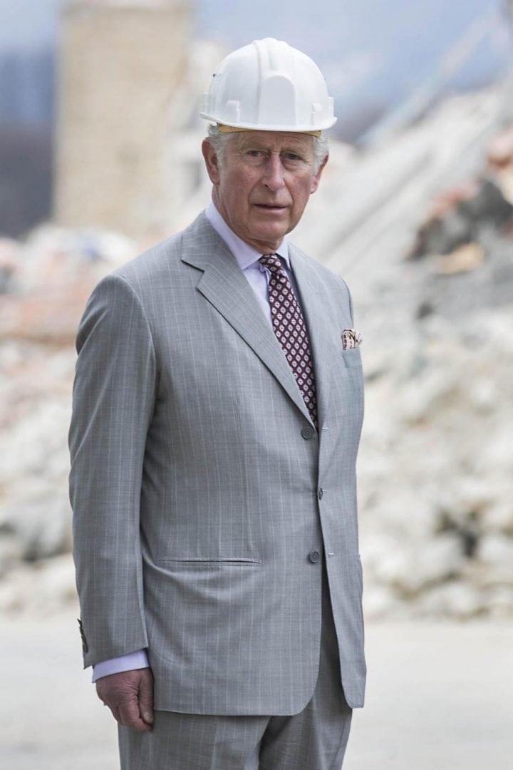Il principe Carlo d'Inghilterra visita Amatrice