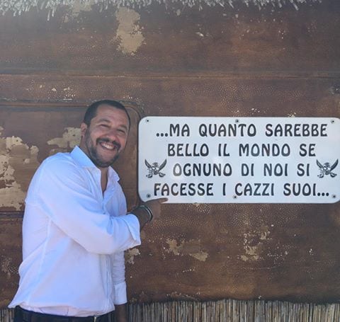 Foto di Matteo Salvini, tratta dal suo profilo Facebook