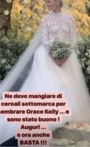 Giovanni Ciacci commento abito matrimonio Ferragnez