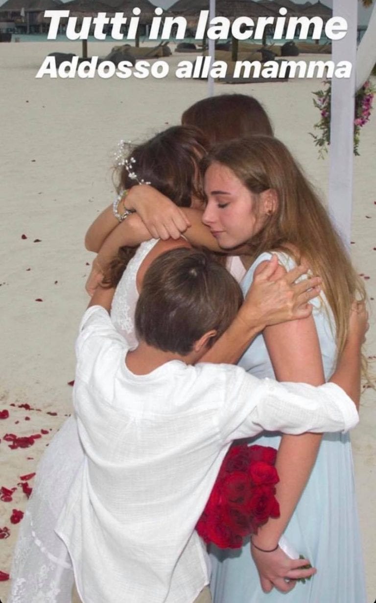 Benedetta Parodi e Fabio Caressa matrimonio bis alle Maldive (FOTO