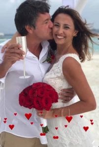 Benedetta Parodi e Fabio Caressa matrimonio Maldive - gli sposi