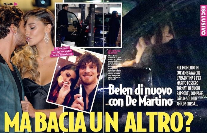Belen Rodriguez Carlo Ceccotti bacio
