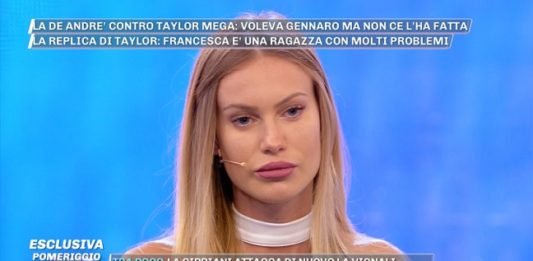 Taylor Mega a Pomeriggio 5 si difende dalle accuse di Francesca De Andrè