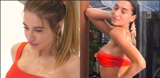 Clizia Incorvaia e Elisa De Panicis mostrano il fisico: la doccia sexy