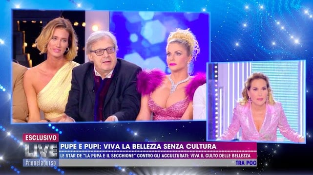 Vittorio Sgarbi contro Barbara d'Urso a Live: la reazione della conduttrice (VIDEO)
