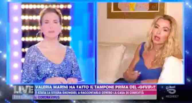 Valeria Marini rivela a Live la verità sul tampone fatto prima del GF Vip (VIDEO)