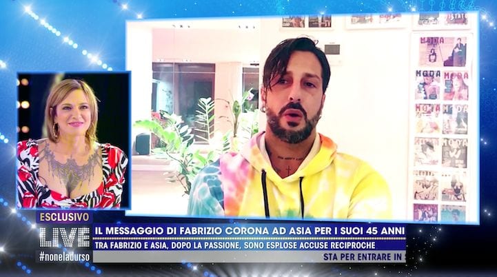 Fabrizio Corona: il videomessaggio ad Asia Argento con una proposta hot