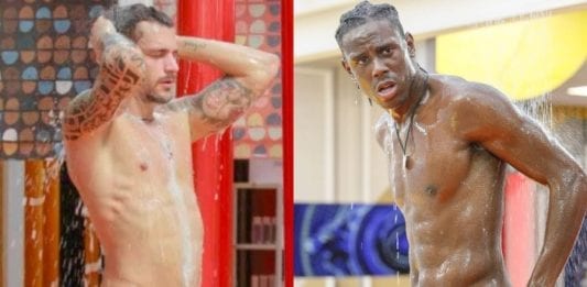 Andrea Zelletta e Enock Barwuah: la doccia hot al Grande Fratello Vip 5