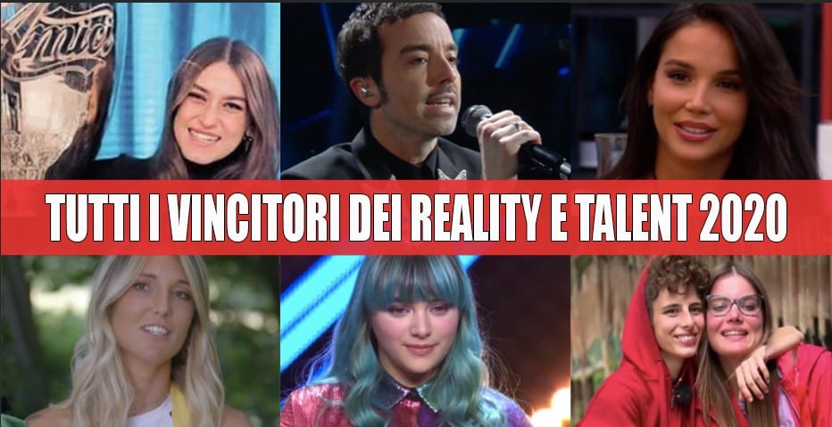 Vincitori reality e talent 2020: tutti i nomi di chi ha vinto