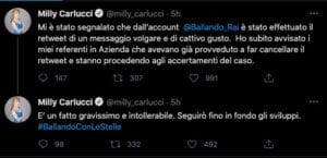 I tweet di Milly Carlucci
