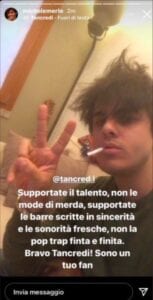 Michele Merlo supporta Tancredi