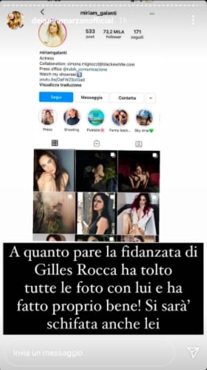 Segnalazione di Deianira Marzano - profilo di Miriam, fidanzata di Gilles Rocca