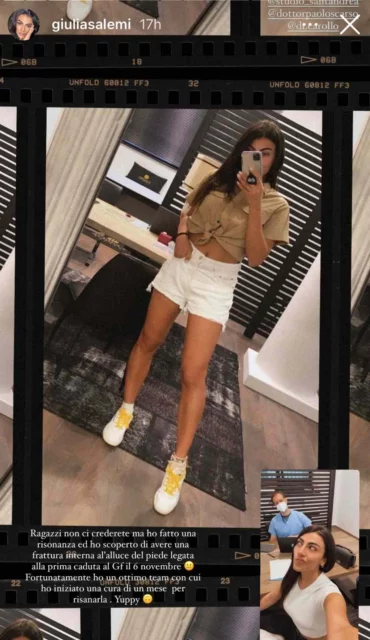 Giulia Salemi e il dito rotto