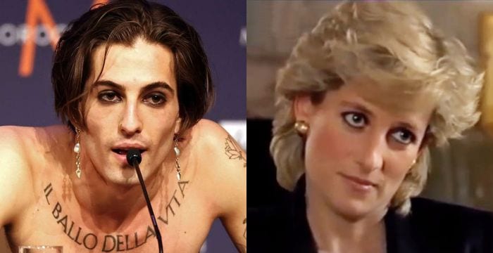 Damiano David: alcuni utenti notano una somiglianza con Lady Diana