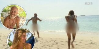 Roberto Ciufoli e Beatrice Marchetti fanno il bagno nudi a L'Isola (VIDEO)