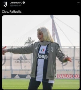 Il ricordo della Juventus per Raffaella CarraÌ