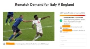 La petizione dei tifosi inglesi per Italia-Inghilterra