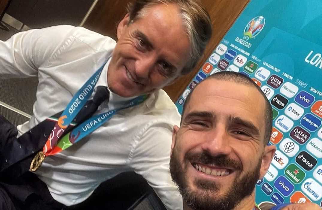 Leonardo Bonucci e la dedica speciale per il mister Roberto Mancini