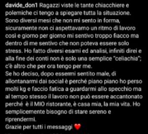 Il post di Davide Donadei - Instagram