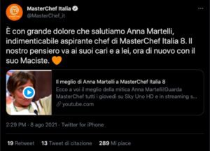 Il post di Masterchef Italia