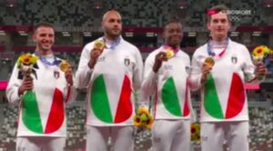 Lorenzo Patta, Marcell Jacobs, Fausto Desalu, Filippo Tortu - Olimpiadi di Tokyo 2020