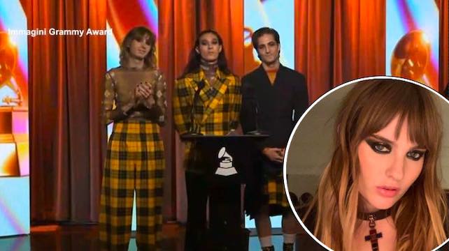 I Maneskin sul palco dei Grammy senza Victoria, che interviene sui social