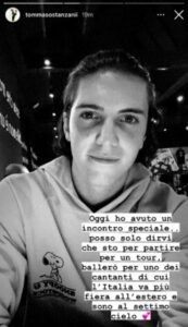 La storia Instagram di Tommaso Stanzani