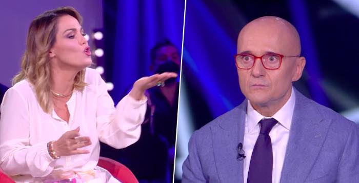 Sonia Bruganelli manda a quel paese Signorini in diretta tv- la gaffe