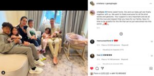 Foto Instagram - Cristiano Ronaldo, Georgina Rodriguez e i loro figli