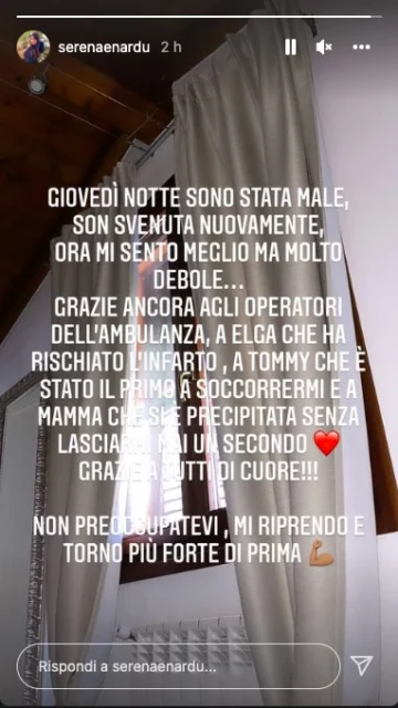 La storia Instagram di Serena Enardu