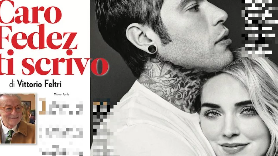 Vittorio Feltri Fedez Ferragni Novella 2000 n. 16 2022