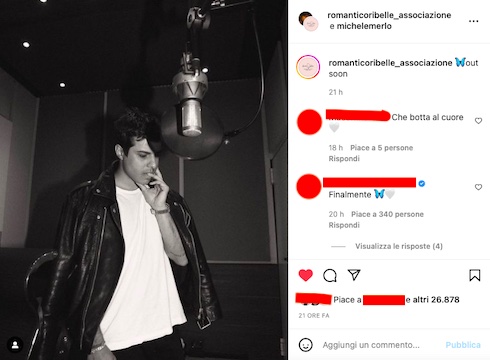 Il post Instagram - Michele Merlo