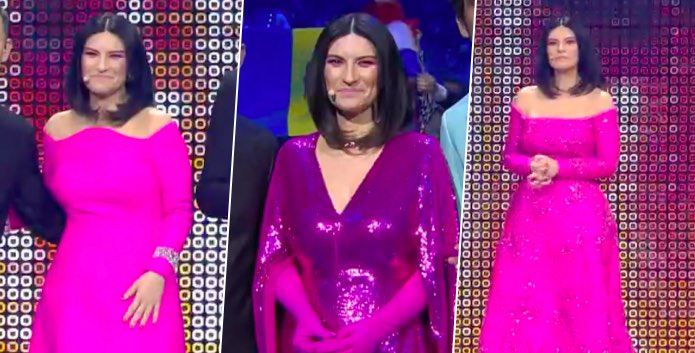 Laura Pausini, il brand degli abiti all'Eurovision e la scelta del rosa