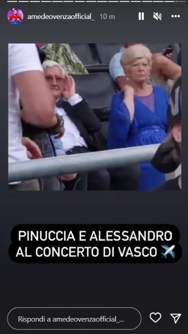 Pinuccia e Alessandro di Uomini e Donne al concerto di Vasco Rossi