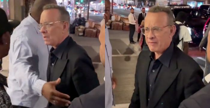 Tom Hanks litiga con alcuni fan, che fanno inciampare sua moglie