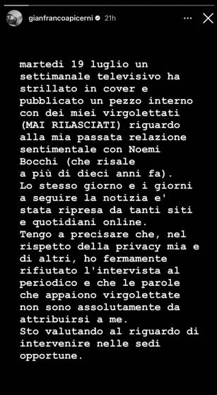Storia Instagram di Gianfranco Apicerni