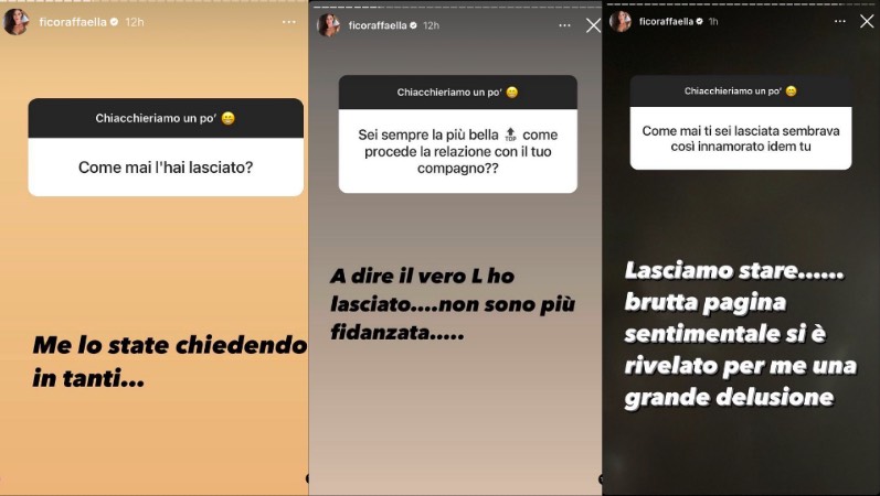 Le risposte di Raffaella Fico su Instagram