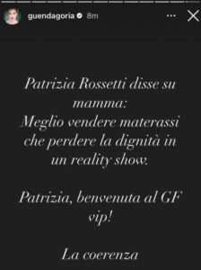 Guenda Goria contro Patrizia Rossetti del GF Vip 7