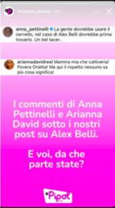 Anna Pettinelli e Arianna David contro Alex Belli