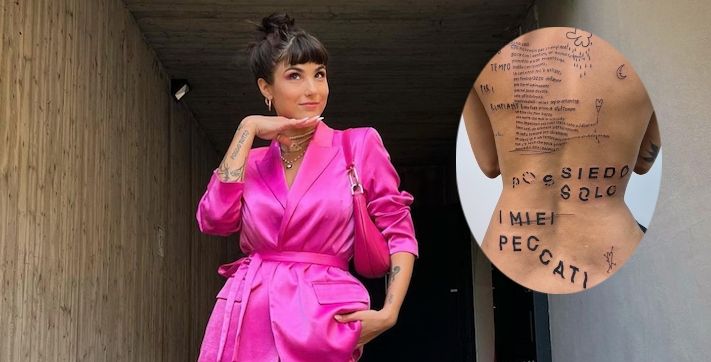 Giorgia Soleri Si Tatua Una Poesia Sulla Schiena Polemica