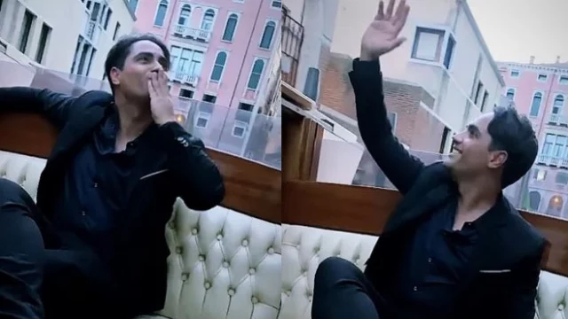 Biagio D'Anelli sbarca a Venezia e saluta i fan, ma non c'è nessuno