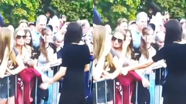 Meghan Markle, una donna tra la folla rifiuta di darle la mano