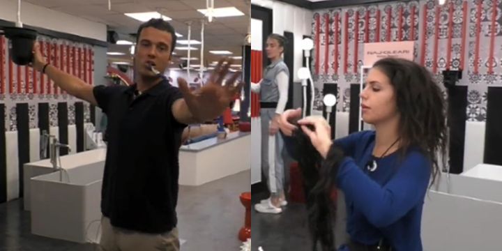 Edoardo Donnamaria copre le telecamere e la regia lo rimprovera