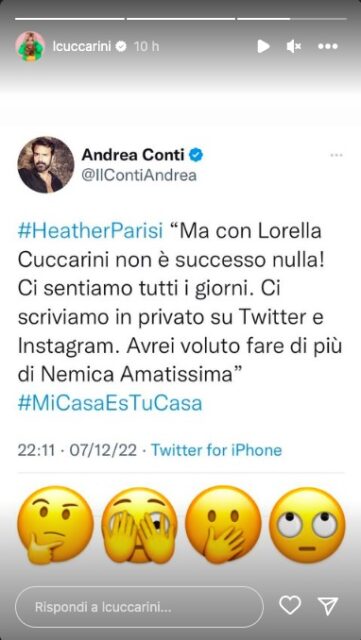Il commento di Lorella Cuccarini alle parole di Heather Parisi