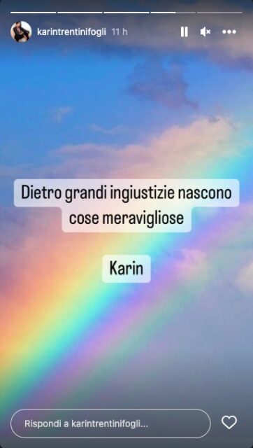 Instagram Stories - Karin Trentini, moglie di Riccardo Fogli