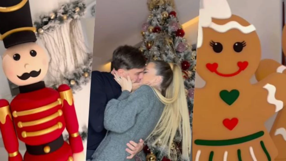 Sophie Codegoni e Alessandro ricreano un villaggio di Babbo Natale in casa
