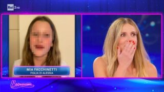 Alessia Marcuzzi a Boomerissima riceve un video dalla figlia Mia