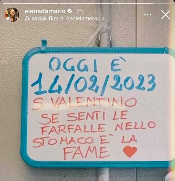 La storia Instagram di Elena D'Amario