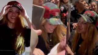 Shakira esce di casa per salutare i fan nel giorno del suo compleanno